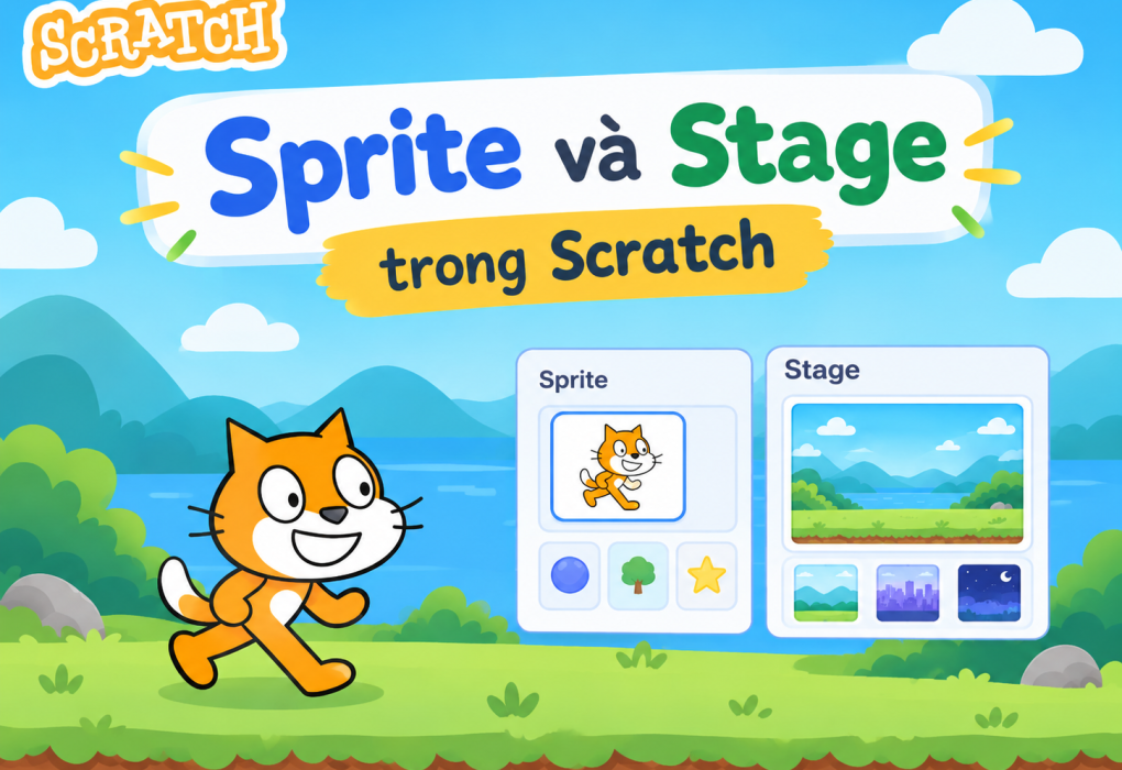 Sprite và Stage trong Scratch