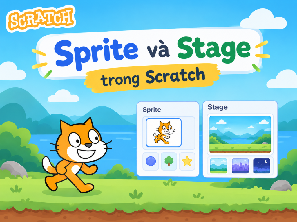 Sprite và Stage trong Scratch