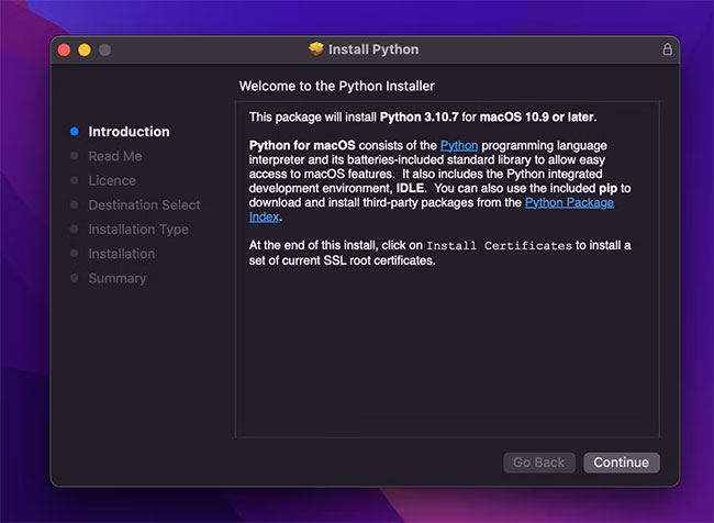 Cài đặt Python trên macOS và Linux