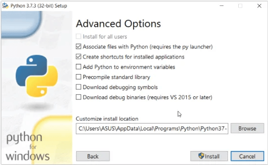Cài đặt Python trên Windows