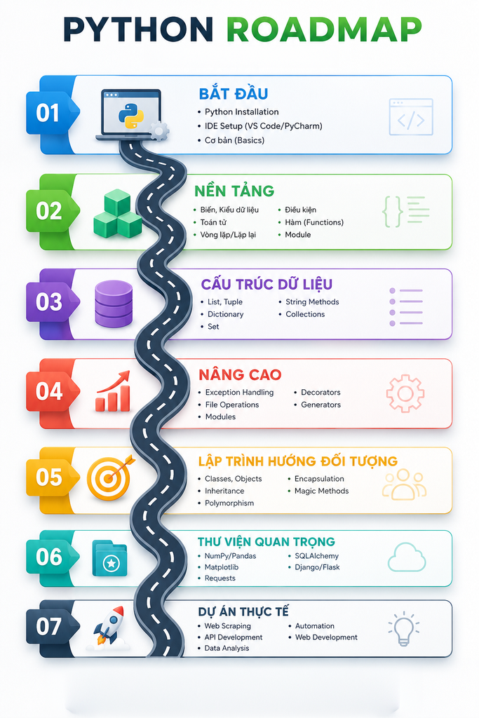Lộ trình học Python cho người mới